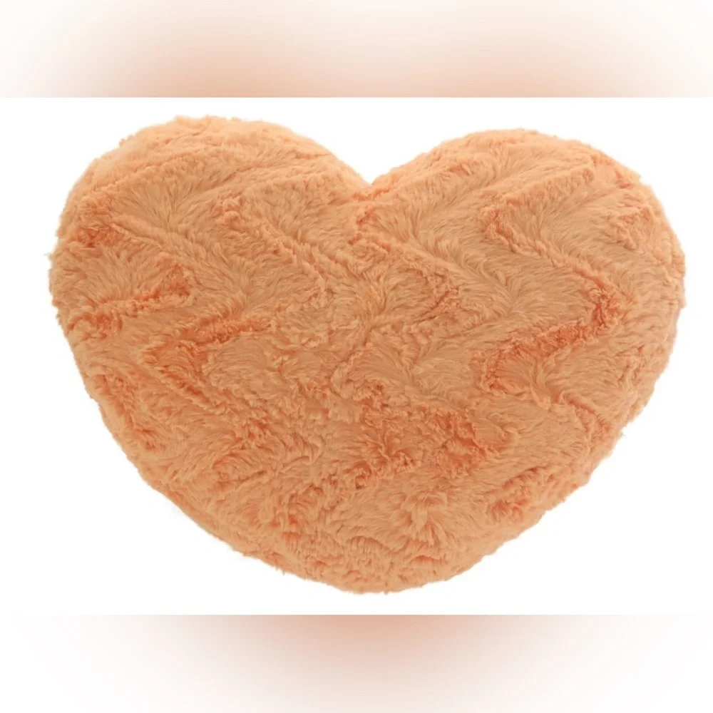 Way to Celebrate Mother’s Day Plush Orange Heart Shaped Decorative Pillow